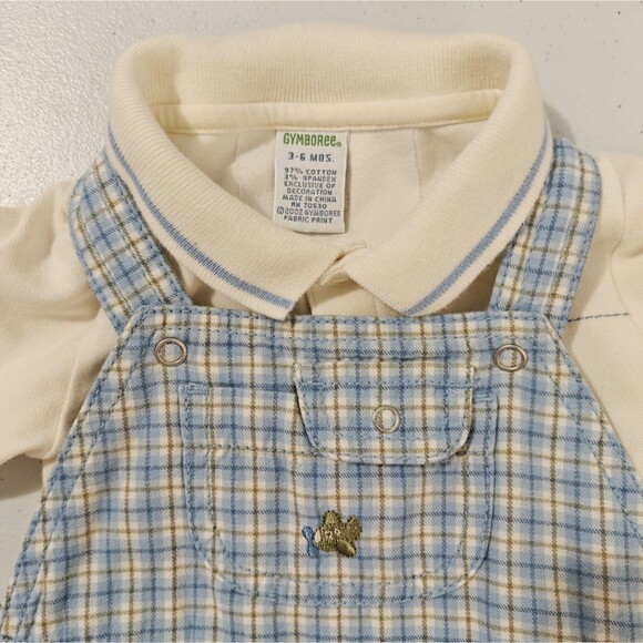 Vintage Gymboree Airplane Cardigan Overalls Set 3 - 6 M Baby Boys Flyer Aviator - Picture 5 of 16